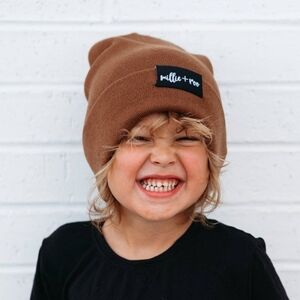 BAMBOO CUFF BEANIE- Bark: (toddler/child)